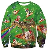 Leapparel Boys Ugly Christmas Sweater Galaxy Sweaters Xmas Dinosaur Long Sleeve Sweatshirt Green Pizza Cat Pullover Cool Active Sporty Shirt for Teenagers Haliday Party S