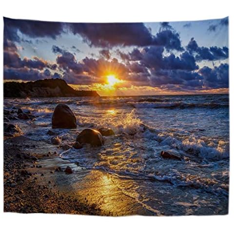 A.Monamour Tapiz Océano Mar Playa Puesta De Sol Cover