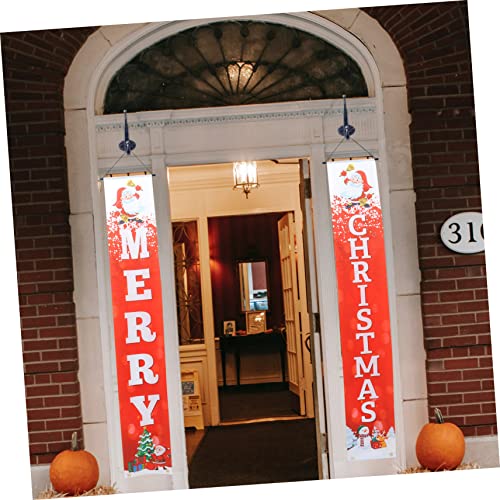 ULDIGI 1 Par De Banners Banners De Feliz Natal Banners De Decoração De Natal Ao Ar Livre Banners Pen