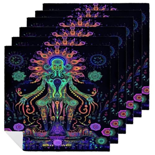 Servilletas de tela reutilizables Evil God para sustituir el papel con estilo suave 2