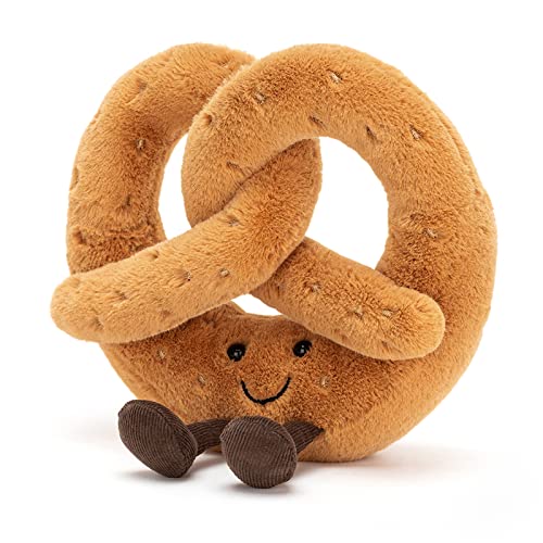Jellycat Amuseables Pretzel Stuffed Toy, 7 inches - Food Plush - Fun Gift Idea