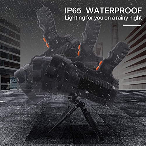 Rechargeable Spotlight, 10000 Lumens Led Spot Lights, Super Bright Handheld Flashlight With 10000Mah Power Bank&Warning Lamp, Ip65 Waterproof Outdoor Searchlight Camping Hunting #TOP1