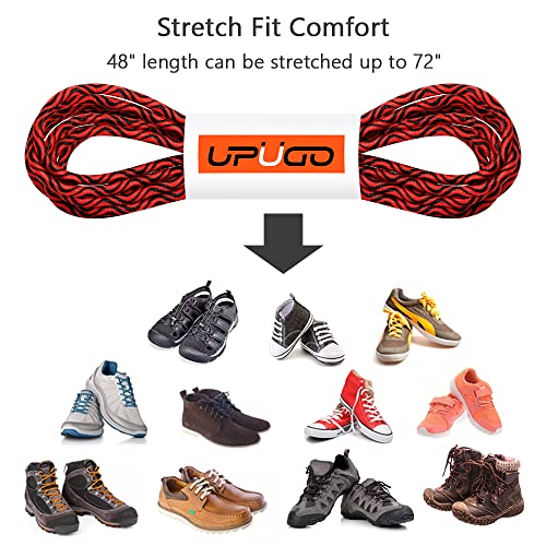 Image of UpUGo Elastic Shoe Laces, No Tie Shoe Laces Tieless for Kids, Adults, Elderly, One Size Fit All