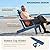BRIOPAWS Folding-Adirondack-Chairs Set of 4 | HDPE Plastic | Fire Pit Chair | Cup Holder | Curved Back | All Weather | for Outdoor Backyard Deck Patio | Blue