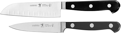 HENCKELS Classic Razor-Sharp - Juego de cuchillos asiáticos de 2 piezas diseñado alemán informado por más de 100 años de maestría