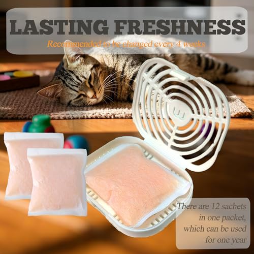 PurifyLogix Desodorizador de caixa de areia para gatos compatível com cápsula Whisker OdorTrap, filt