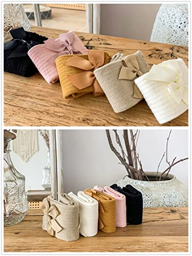 Little Kids Toddlers Girls Knee High Socks bowknot Princess Dress Knit Socks Mary Janes Socks Uniform Stockings4
