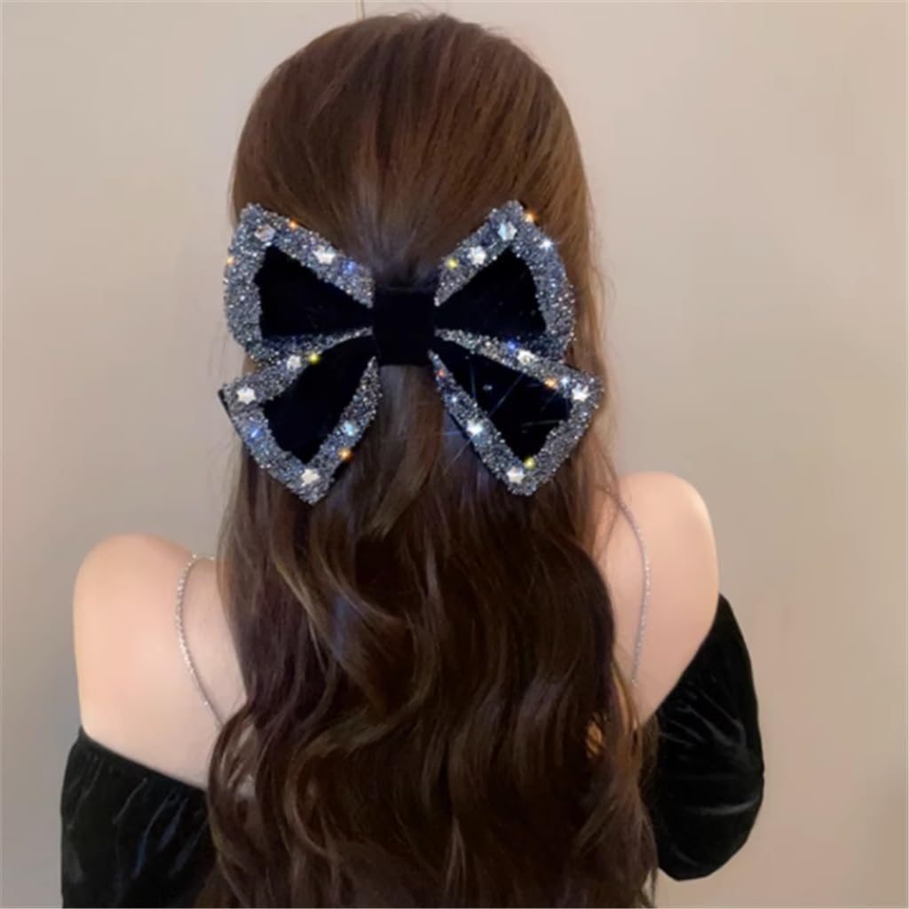 Rhinestone hair clips female back of the half tie grab clip accessories temperament spring card headwear
