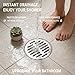 Anti-Clog & Odor-Proof Floor Drain Cover, 304 Stainless Steel Floor Drain, Round Snap in Drains Grate for Outdoor Use (2