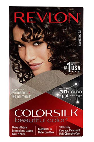 Revlon Colorsilk Beautiful Color, Permanent Hair Color with Keratin, 40ml + 40ml + 11.8ml – Dark Brown 3N (Pack of 1)