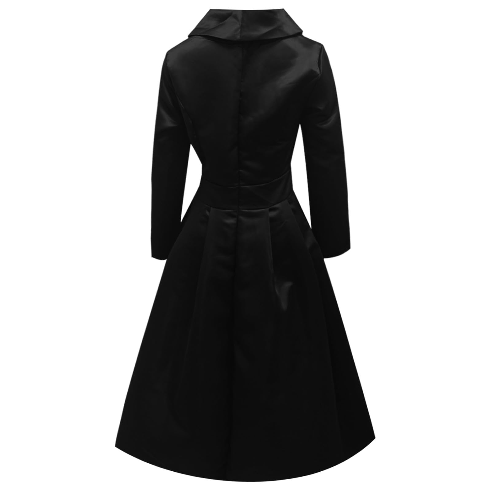 Damen Vintage Cocktailkleid im 50er Jahre Stil - Elegantes A-Linien Kleid mit Schalkragen | Festliches Swing-Kleid für besondere Anlässe