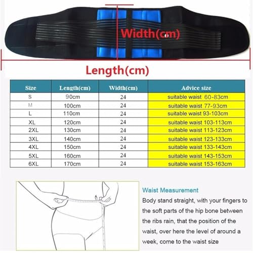 Cinturón de descompresión lumbar ajustable con soporte deportivo y corrector de postura 4