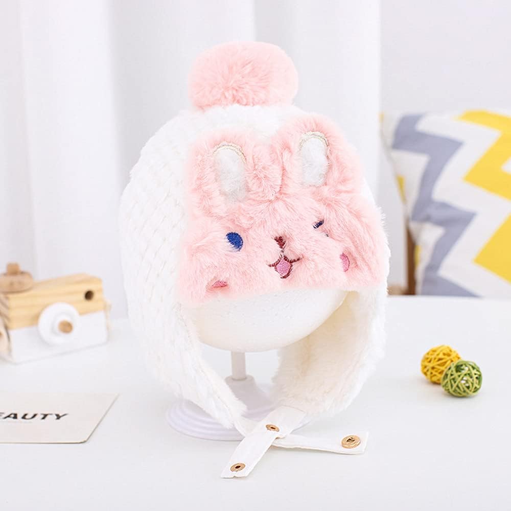 XYX Crochet Earflap Fleece Hats Beanie Cap Winter Warm Knit Caps for Toddlers Baby Girls and Boys - Image 7