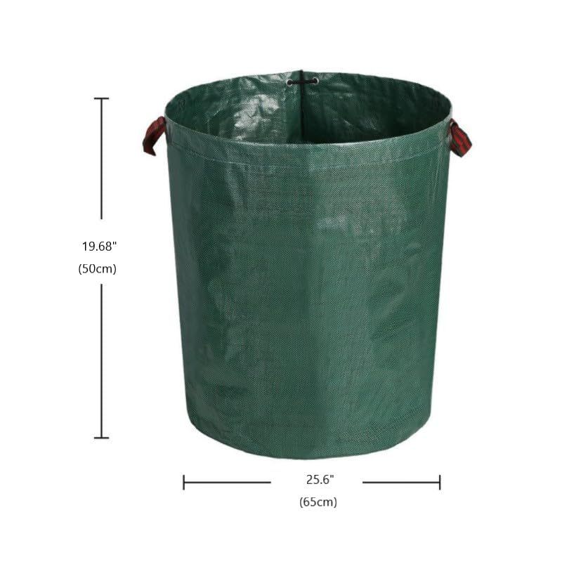 Paquete de 2 bolsas de recogida de hojas caídas, bolsas de basura plegables para patio, polipropileno, impermeables, reutilizables, contenedores hortícolas para patio, camping, verde, 27 galones (100