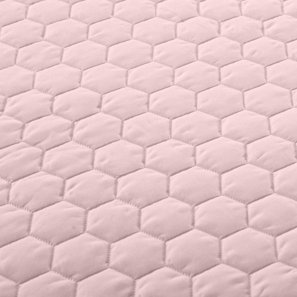 75x27 Inch Solid Color Microfiber Beauty Thickening Massage Table Skirt Bed Cover (Pink)