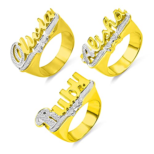 AILIN Promise Rings For Her 925 Sterling Silver/Brass Custom Name