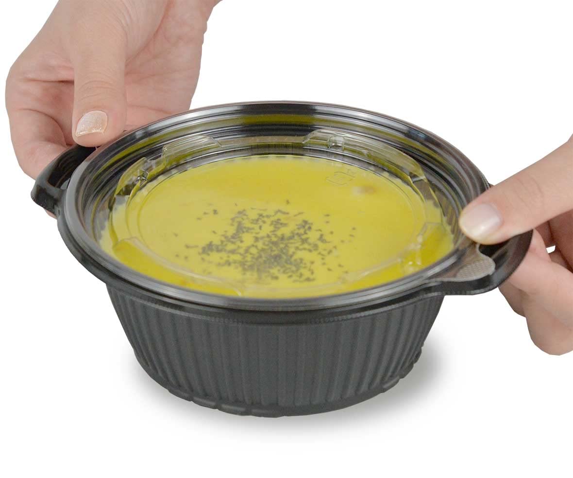 Amazon | 【業務用】使い捨て容器DLV鍋（小）黒 フタ付（100枚組