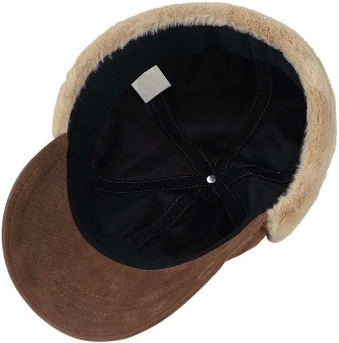 XGOPTS Winter Baseball Cap with Ear Flaps Outdoor Warm Baseball Hat Faux Fur Hunting Trapper Dad Hat Visor for Women Girls - Image 5