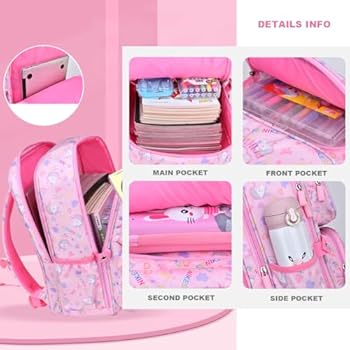Kinderen Meisjes School Rugzak Kinderen Primaire Regenboog Schooltas Boek Tas Waterdichte Nylon Rugzak Casual Dagrugzak 5-12 Jaar