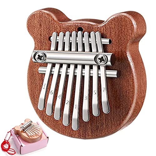 Mini Kalimba Piano à Pouce Kalimba Instrument Enfant Piano à Doigts en Bois Instrument Portable Marimba Kalimba 8 Clés Kalimba Portable Musique Thumb Piano Mini Kalimba pour Enfant Adultes Débutant