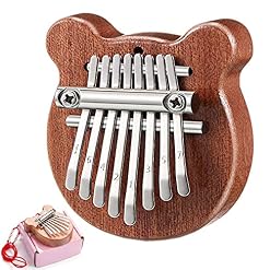 Mini Kalimba Piano à Pouce Kalimba Instrument Enfant Piano à Doigts en Bois Instrument Portable Marimba Kalimba 8 Clés… - Les Beatles, Paul McCartney, John Lennon, RIngo Starr, George Harrison