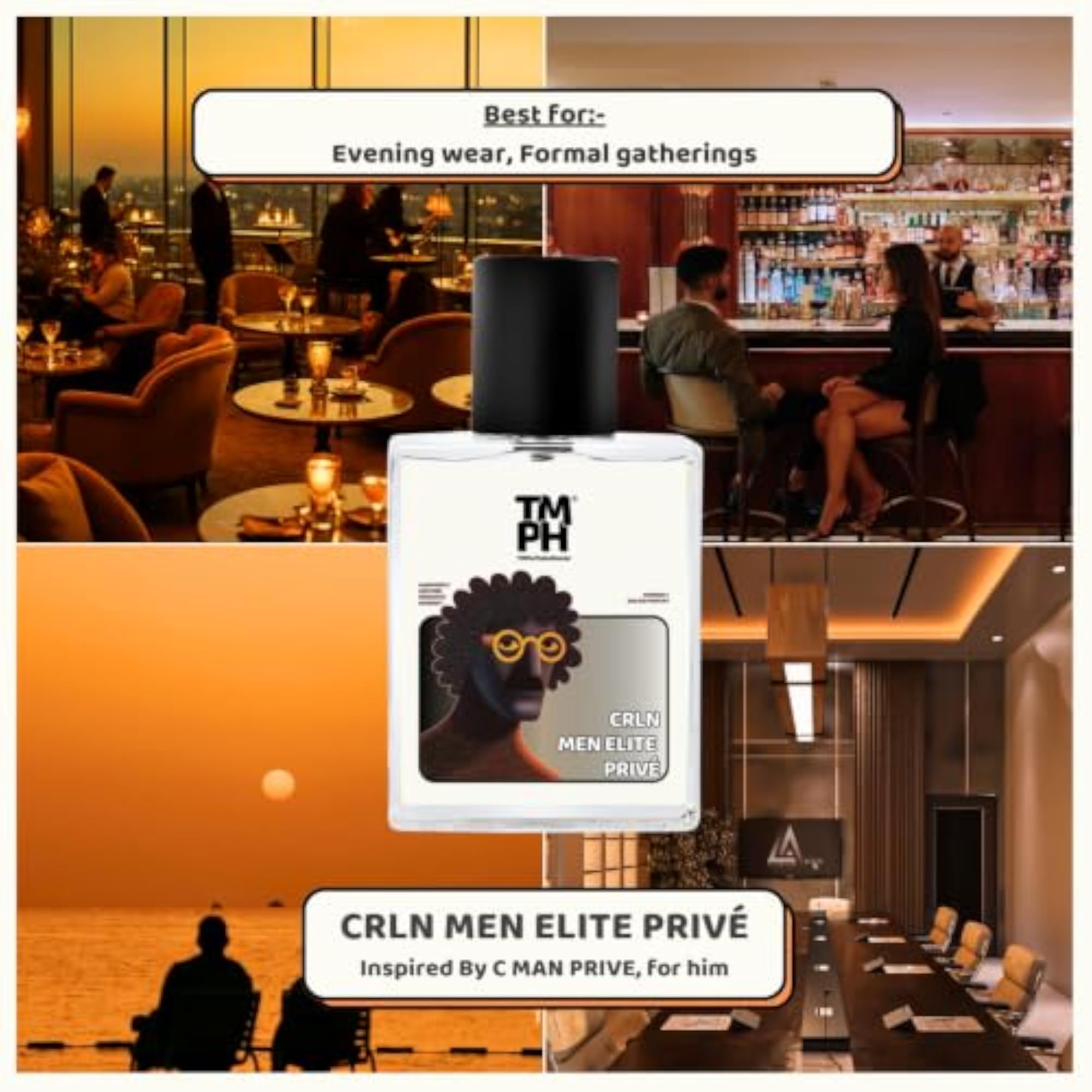 Crln Men Elite Privé EDP for Men, Warm & Boozy Fragrance