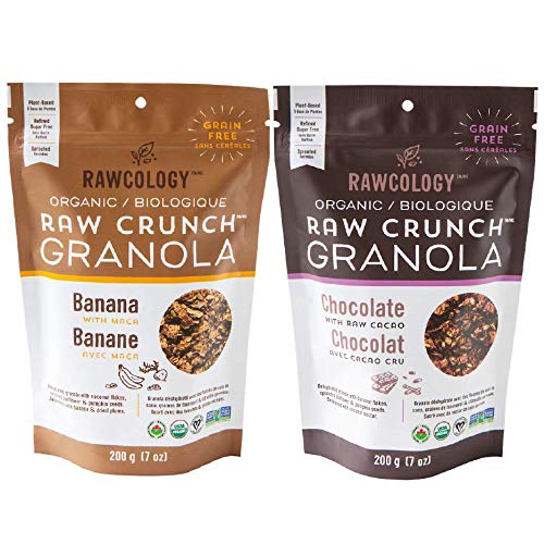  Rawcology - Pack de 2 Granolas Banane, Chocola...