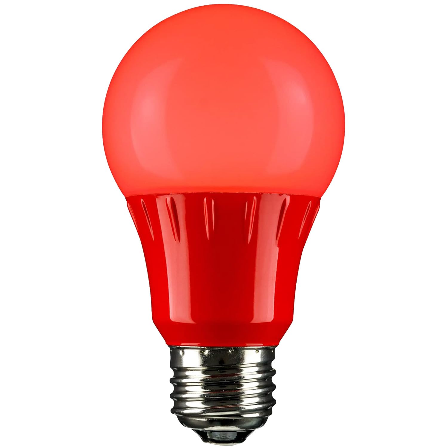 80148 LED A19 Colored Light Bulb, 3 Watts (25w Equivalent), E26 Medium Base, Non-Dimmable, UL Listed, Party Decoration, Holiday Lighting, 1 Count, Red