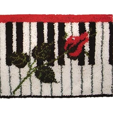 ZUSFUL 3D Latch Hook Kits Rug with Printed Canvas Christmas Decor Carpet Embroidery Cross Stitch Kit DIY Handmade Rug Cushion,B Cover