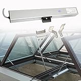 【PROTECCIÓN ANTIRROBO Y PARA EL HOGAR】: cuando el abridor automático de ventanas está cerrado, aprieta automáticamente la ventana para lograr el efecto de bloquear la ventana. No es necesario instalar manijas de bloqueo de ventana adicionales. Es un asistente de limpieza indispensable en la vida.