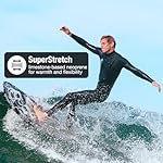 Ho Stevie! Men’s Surfing Wetsuit - Chest Zip Fullsuit - Warm Superstretch 3/2mm or 4/3mm Neoprene w/GBS Seams - Image 3