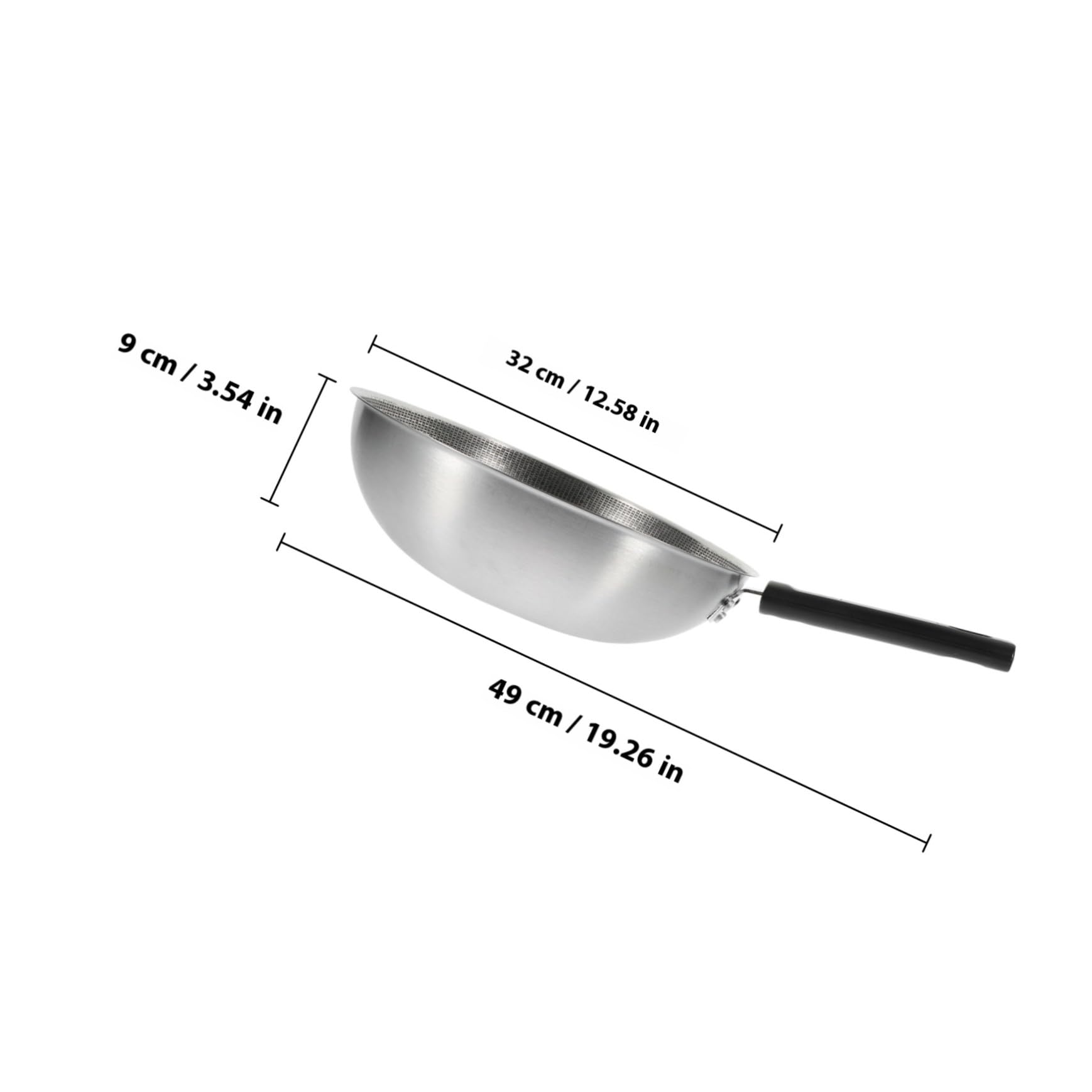 Padella Fondo Piatto a Nido D'ape Padella Antiaderente in Acciaio Inossidabile Manico Ergonomico Antiscivolo per Friggere Uova e Carne in Cucina
