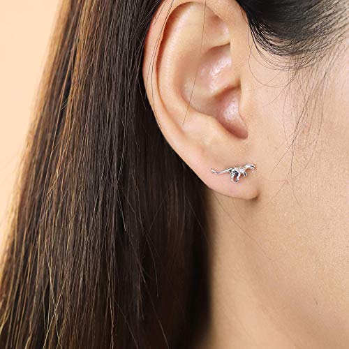 Boma Jewelry Sterling Silver Dinosaur Stud Earrings3