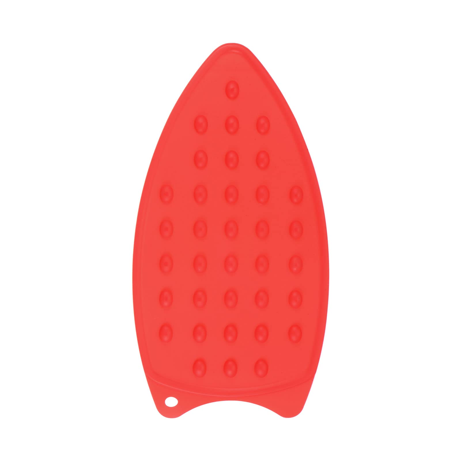 sourcing map Silicone Iron Rest Pad, Multipurpose Iron Hot Resistant Mat Iron Rest Plate for Ironing Board Hot Heat Resistant Steam Compact Mat, Red
