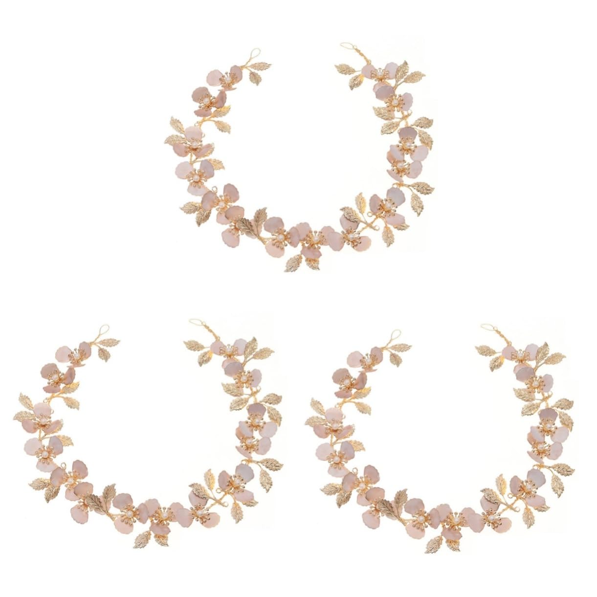 FOMIYES 3piezas Accesorios Cabello De Novia Perlas Tocado Floral Elegante Para Bodas Especiales Decoración Cabello De Novia