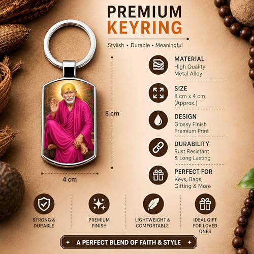 Image of Premium Printed Metal Keychain for Men & Women | High-Definition Artwork Print | Durable Key Ring for Car, Bike, Home & Office Keys | Stylish Decorative Key Holder Gift