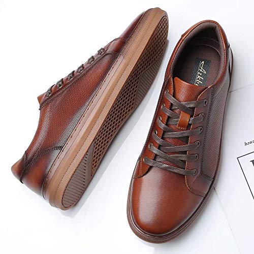 Image of Arkbird Casual Sneakers, Breathable Lace-Up Leather Walking Shoes Comfortable Fashion Sneakers for Men Daily Work