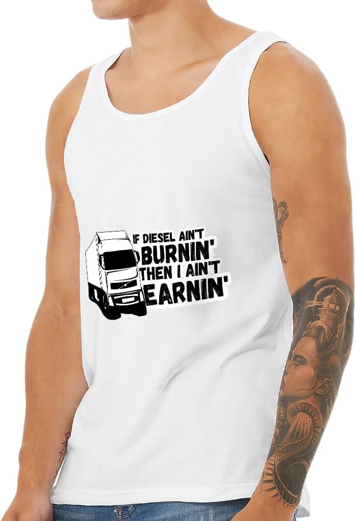 If Diesel Ain't Burnin' Tank - Text Design Workout Tank - Printed Jersey Tank