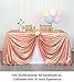 ShinyBeauty 60x102 Inch Blush Rose Gold Sequin Tablecloth - Christmas Party, Wedding, Baby Shower Sparkling Decor | Hand Wash Only Reusable Glitter Table Cover for Holiday, Photo Backdrop, Birthday
