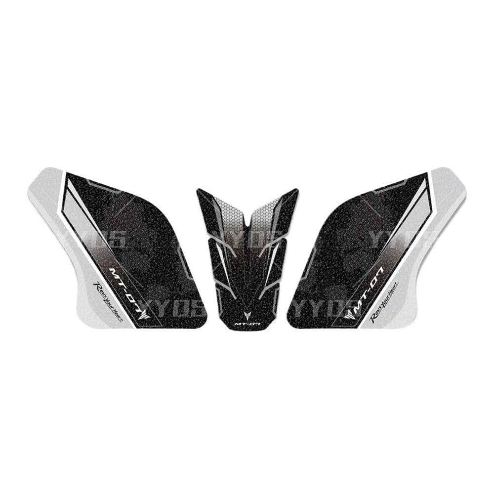 Motorcycle Frosted Fuel Tank Pad Stickers Tank Protection Anti-Slip Decals for Mt07 Mt-07 MT-07 MT07 2021-2024 Motorbike Traction Fuel Decal Tank