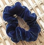 Royal Blue Velvet Scrunchies - Made in the USA