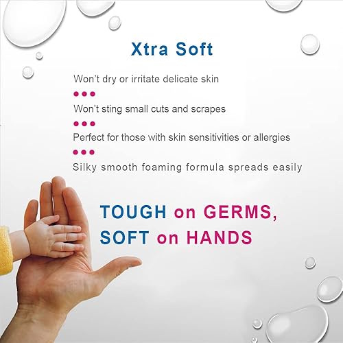 Miniatura 4 de Desinfectante de manos espumoso, sin alcohol y sin fragancia, mata el 99.9% de gérmenes, fórmula hidratante, tamaño de viaje de 2.5 onzas (paquete