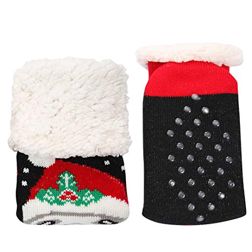 MaxNova Women's Winter Warm Cozy Fuzzy Fleece Slipper Socks Christmas Gift2
