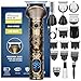 YIDON Tondeuse Barbe homme, Tondeuse Cheveux hommes Sans Fil, Rechargeable Tondeuse Courte à Lame en T, Rasoir Electriques Kit Multi-Usage Tailler/Contour/Nez/Corps, Idee Cadeau Homme [Idéale Famille]