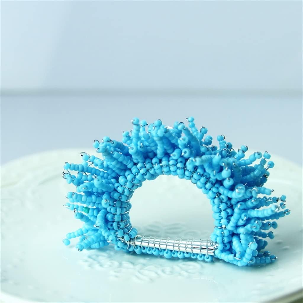 Cutlery 4 Piece Beaded Napkin Rings Day Towel Party Wedding Decor Rack