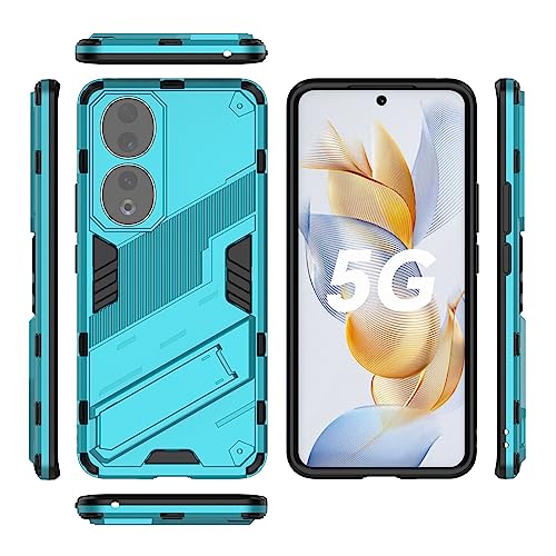 Rfvzubemok Compatible with Huawei nova 8i Bracket Shell,Compatible with Huawei nova 8i 4G NEN-L22 NEN-LX1 NEN-LX3 Kickstand (Hard PC+TPU) 2 in 1 Phone Case Cover Blue