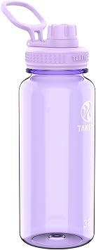 Takeya Tritan Sport Water Bottle with Spout Lid - BPA-Free & Dishwasher-Safe Water Bottle - Reusable Bottle with Lid Handle - Simple Leak-Proof Water Bottle - 32 oz, Vivacity Purple