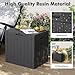 WTFGO 31 Gallon outdoor storage box, Heavy-Duty Deck Box Waterproof,Package Delivery Box Outside, Patio Furniture Covers for Cushions, Garden Tools with Lockable Lid, Black(Set of 2，BLack)