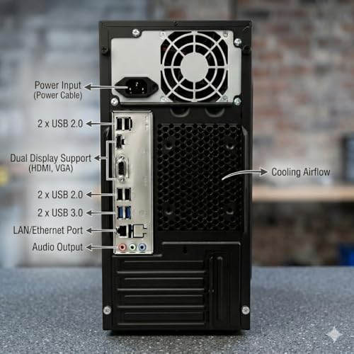 Image of TECHSUPPORT Core i3 Desktop PC | Core i3-9th 4.20Ghz| 8GB RAM ddr4 | 256GB Nvme SSD | 5G WiFi & Bluetooth | HDMI, VGA, Ethernet | USB 3.0 | Windows 11 Pro & Office 21 | 2 Year On-Site Warranty