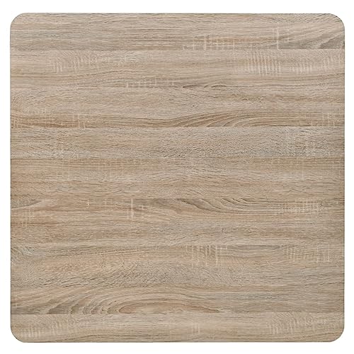 Table de bistrot stable et durable en MDF aspect chêne 80 cm - 5